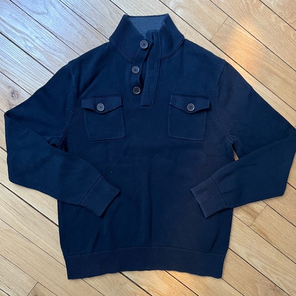 Banana Republic Factory Other - Men’s Banana Republic Quarter-Button Navy Pullover Sweater